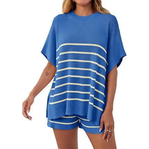 BellaVive – Chic Striped Loungewear Outfit Set
