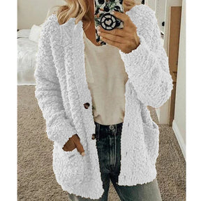 VeloraCozy – Plus Size Velvet Short Cardigan Jacket