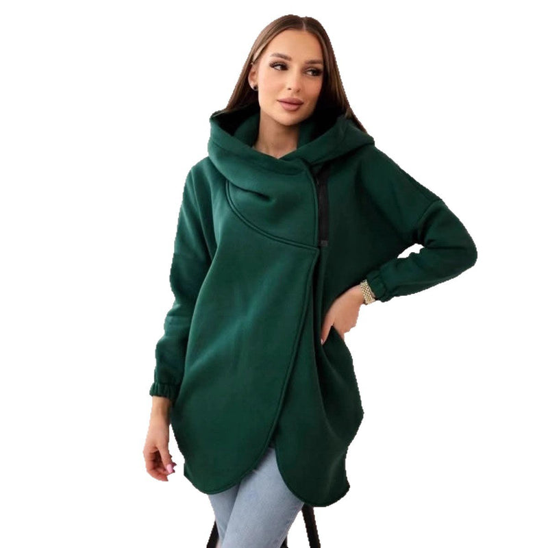 FlexiCurve – Stylish Plus Size Half Zip Hoodie