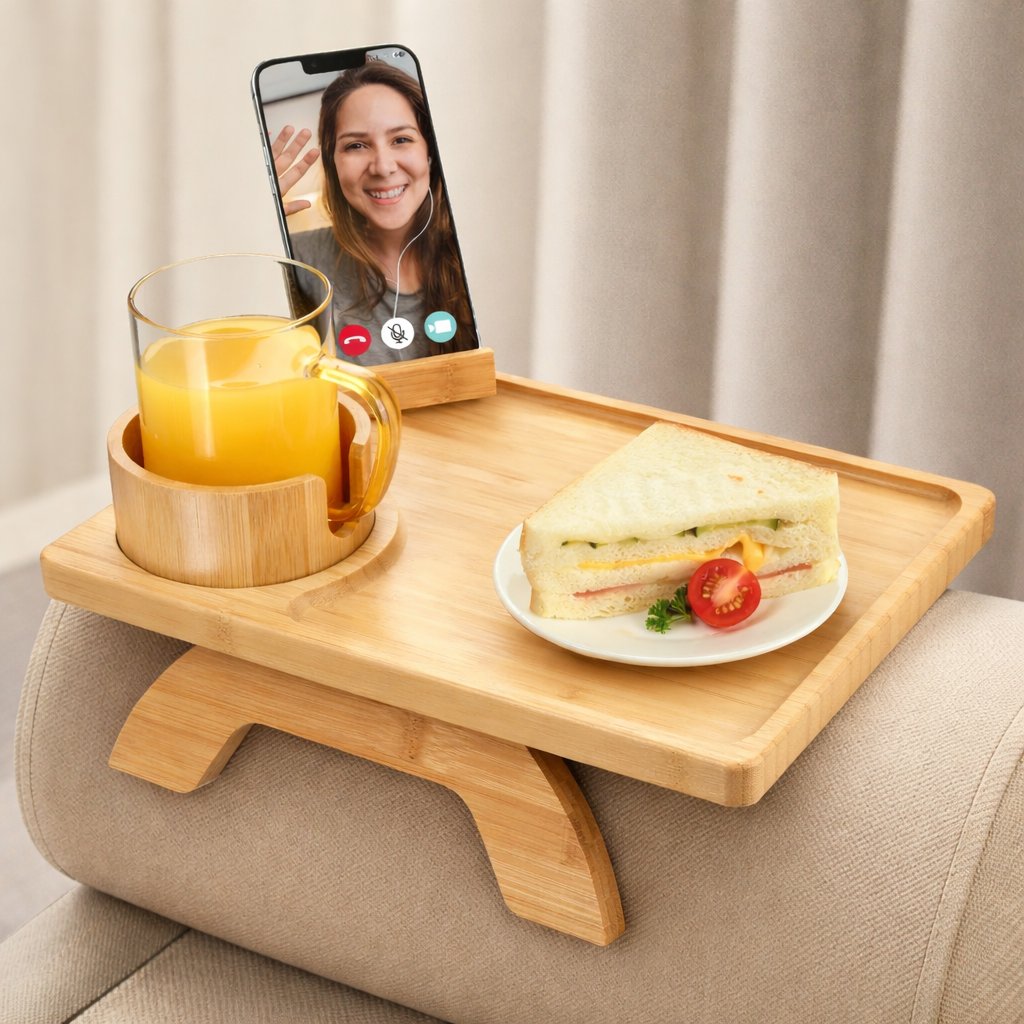 CouchBuddy – 4-in-1 Armrest Tray