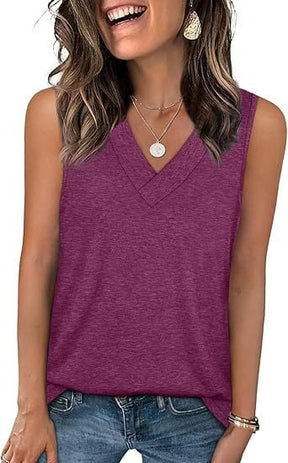 SoftEase – Women’s Sleeveless Casual Slim Fit Top