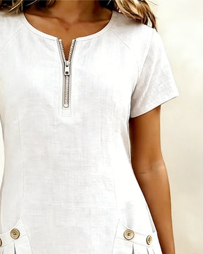 UrbanBreeze Zip – Everyday Cotton-Line Dress