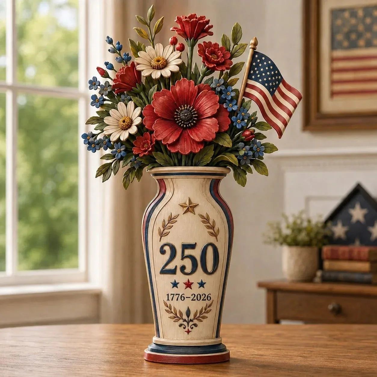 LibertyBloom – America 250th Anniversary Floral Keepsake