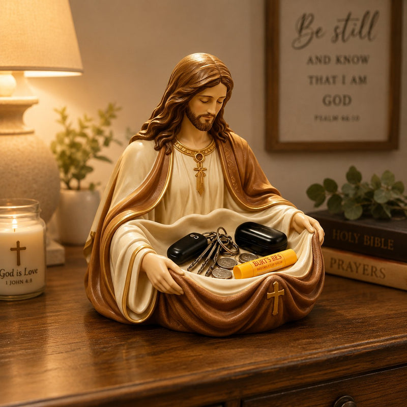 FaithKeeper – Handcrafted Jesus Storage Bowl