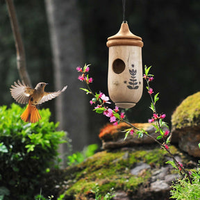 NatureSip – Wooden Hummingbird Feeder for Garden Lovers