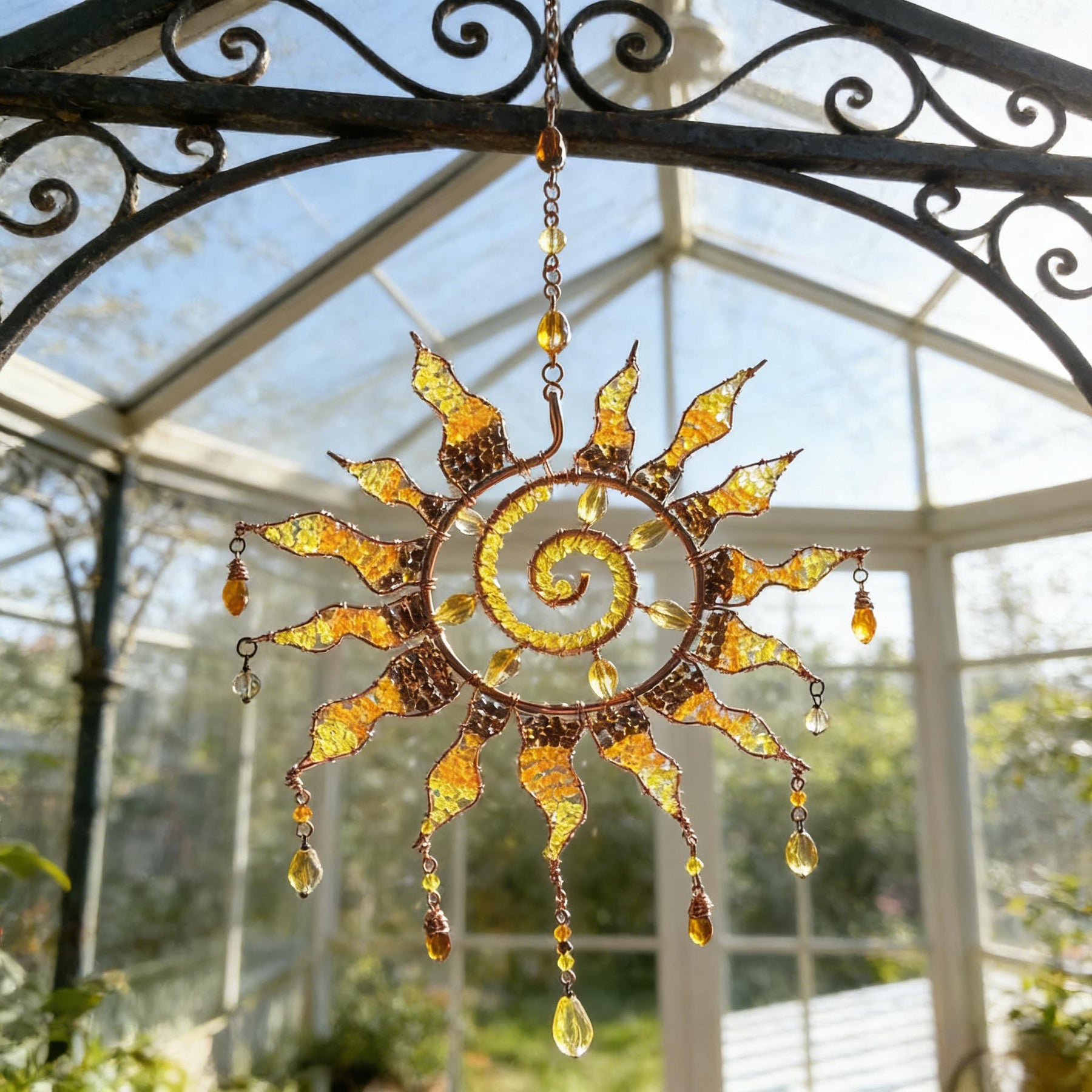 HarmoniGlow – Handmade Sun Crystal Ornament