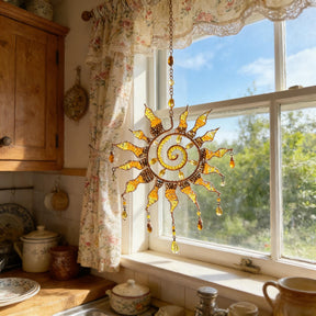 HarmoniGlow – Handmade Sun Crystal Ornament