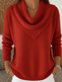 AuraKnit – Triangle Neck Pullover