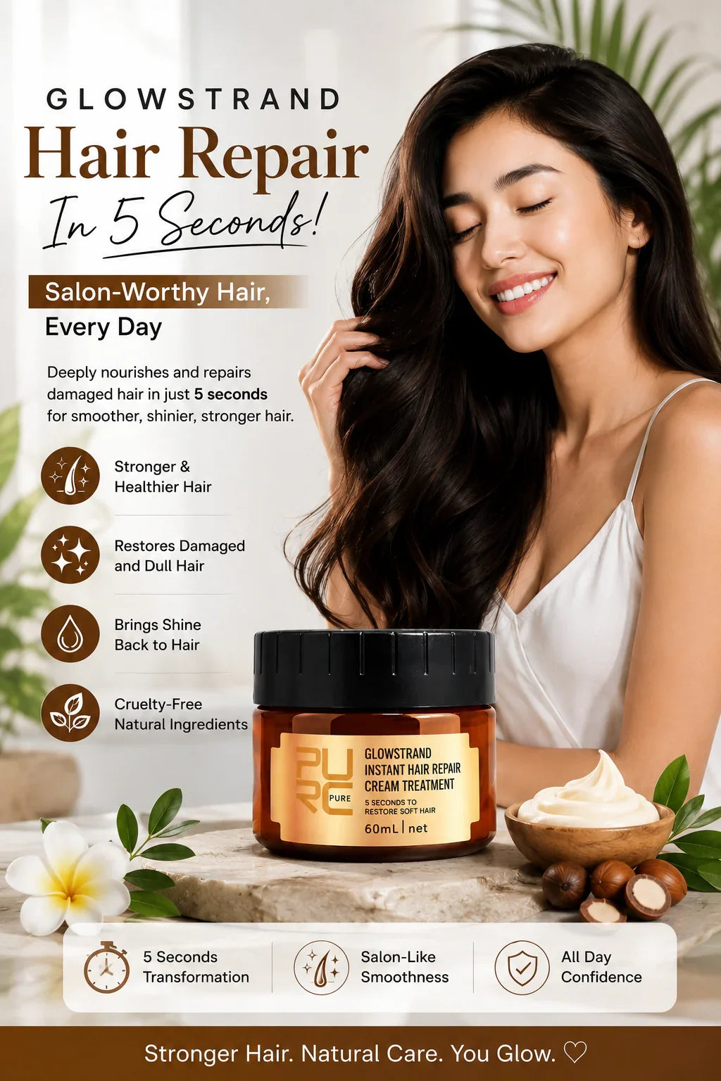 GlowStrand – Instant Hair Repair Cream Treatment