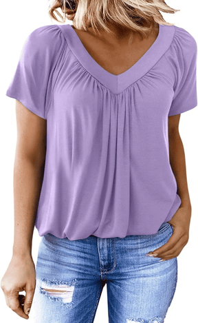 AuraFit | Classic Women’s V-Neck Casual Tee
