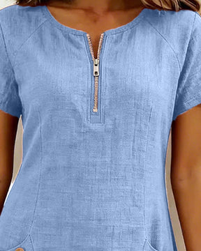 UrbanBreeze Zip – Everyday Cotton-Line Dress