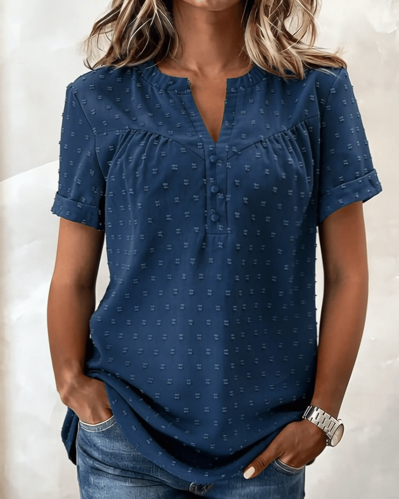 VivaLinen – Everyday V-Neck Blouse
