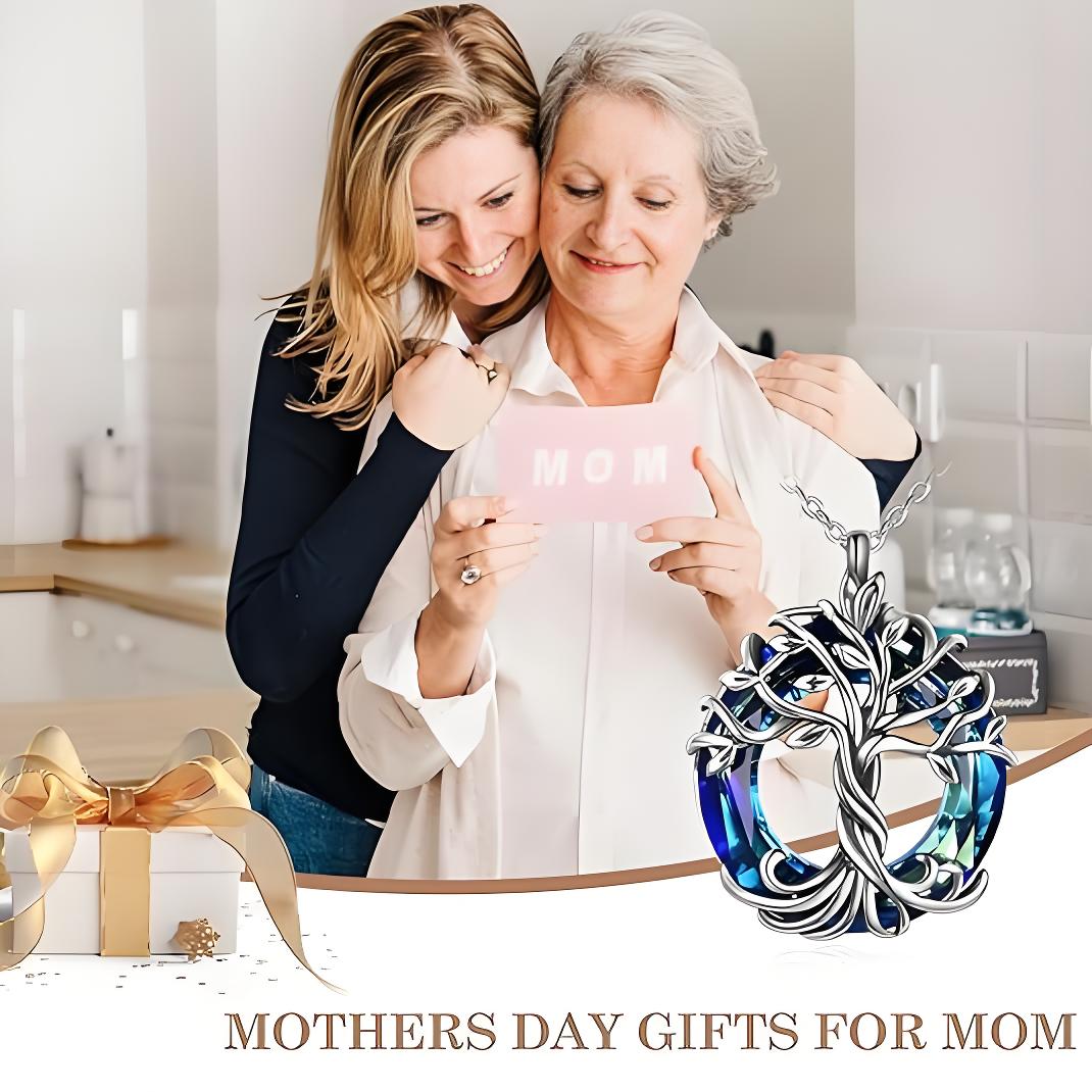 CelestiaTree – Elegant Mother’s Day Crystal Necklace