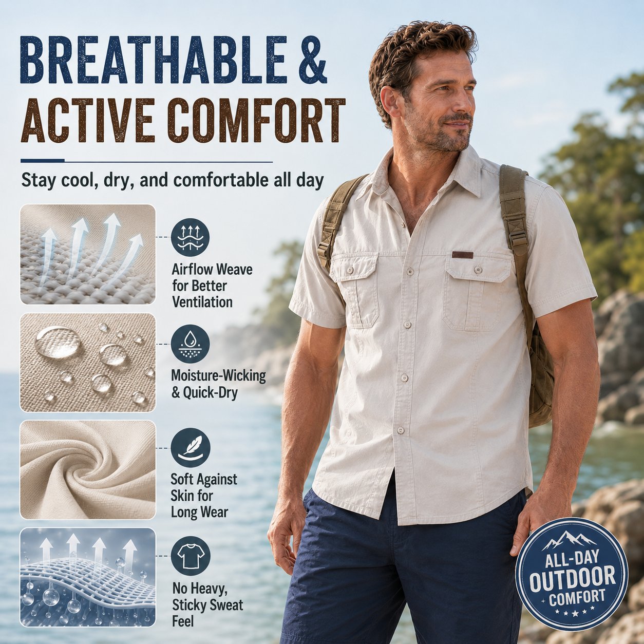 BreezeWear – Breathable Outdoor Shirt