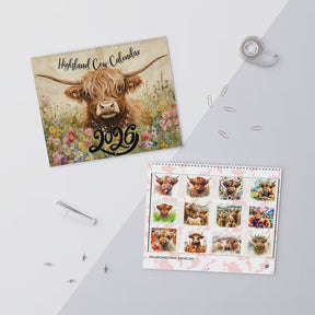 HighlandHugs – 2026 Cute Highland Cow Wall Calendar