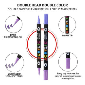 ColorCraft - Dual Tip Acrylic Marker for Precision Art