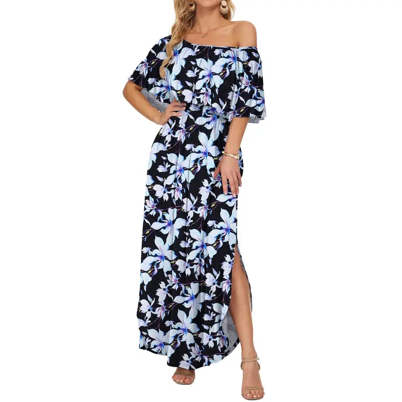 GraceLoom – Flowing Shoulder Dress