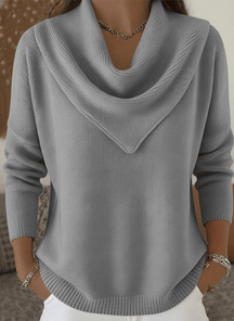 AuraKnit – Triangle Neck Pullover