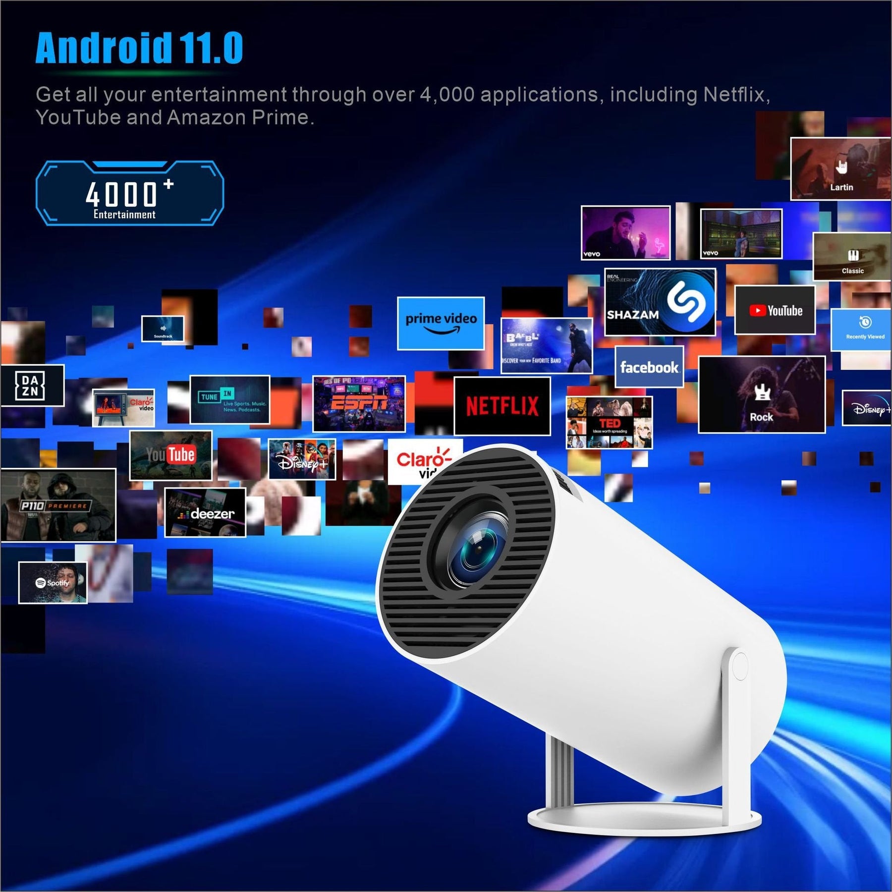 SkyBeam - Wireless Smart Game Projector – Big Screen Fun Anywhere