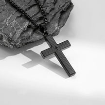 FaithScript – Lord’s Prayer Scribble Cross Necklace