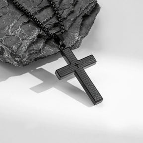 FaithScript – Lord’s Prayer Scribble Cross Necklace