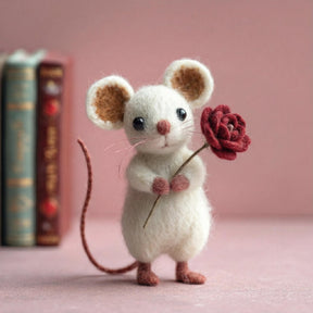 Needle Felted Mouse | Valentine's Day Gift💖