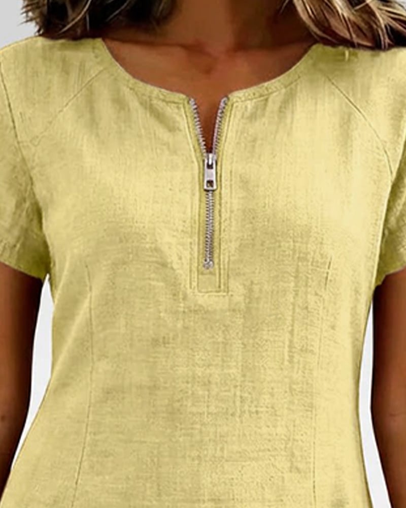 UrbanBreeze Zip – Everyday Cotton-Line Dress