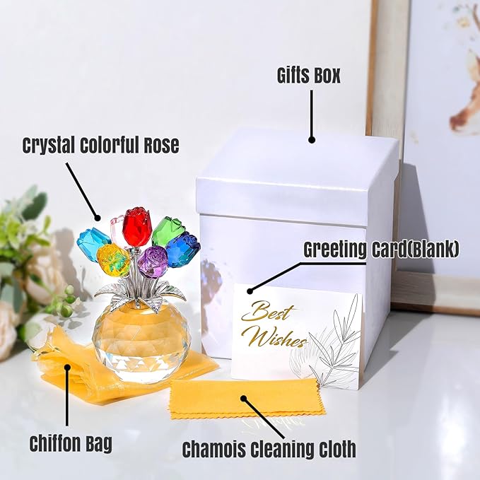 EternaPetal – Multicolor Crystal Rose Gift