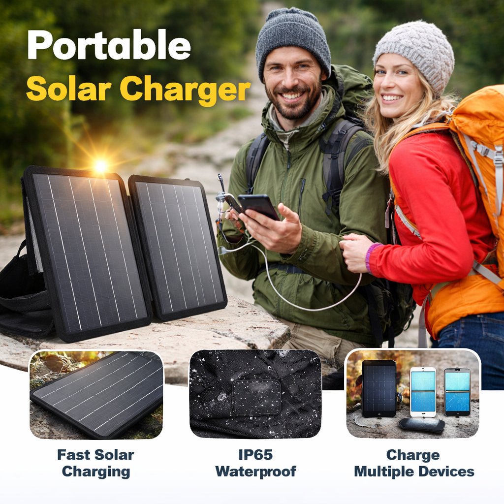 EcoSun – Solar Powered Folding Travel Bag
