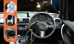 DriveDefender | Seat Belt + Steering Wheel Car Lock System