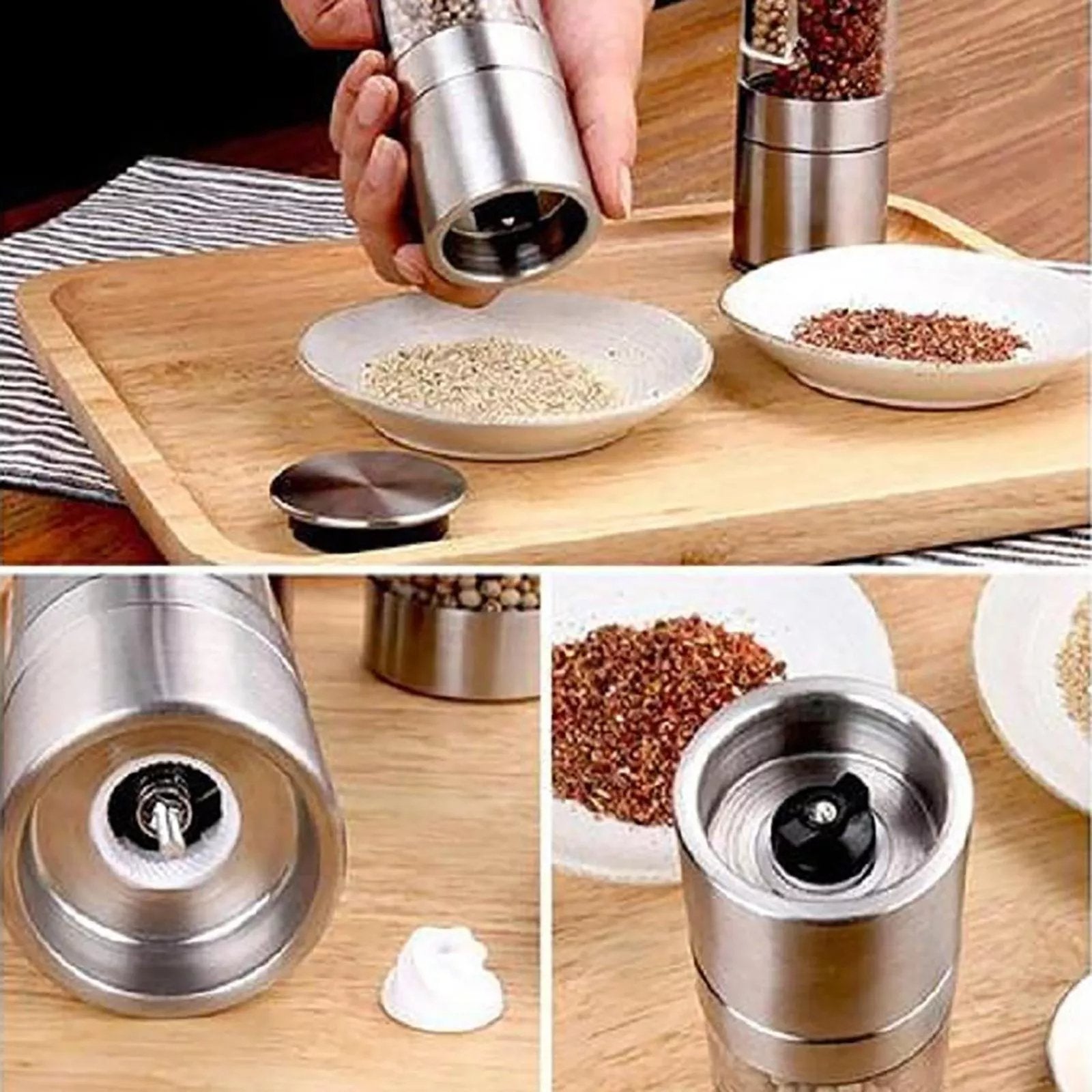 GrindMaster – Stainless Steel Salt And Pepper Grinder