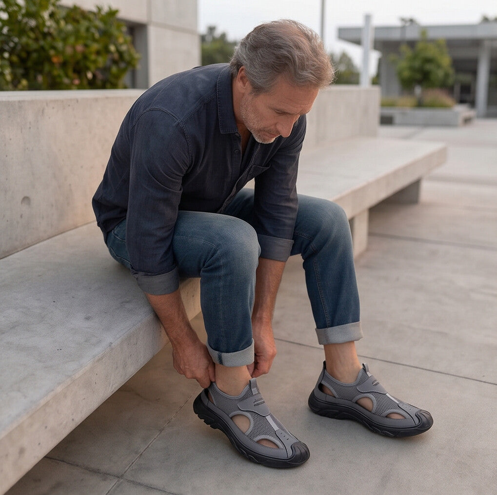 AirShield — Breathable Sport Sandal with Toe Protection