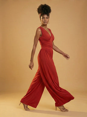 Charity™ – Chic Sleeveless Wide-Leg Jumpsuit