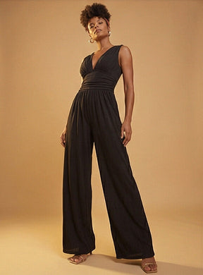 Charity™ – Chic Sleeveless Wide-Leg Jumpsuit