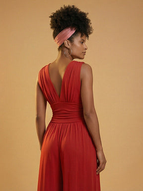Charity™ – Chic Sleeveless Wide-Leg Jumpsuit