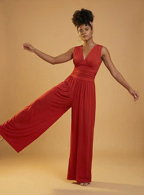 Charity™ – Chic Sleeveless Wide-Leg Jumpsuit