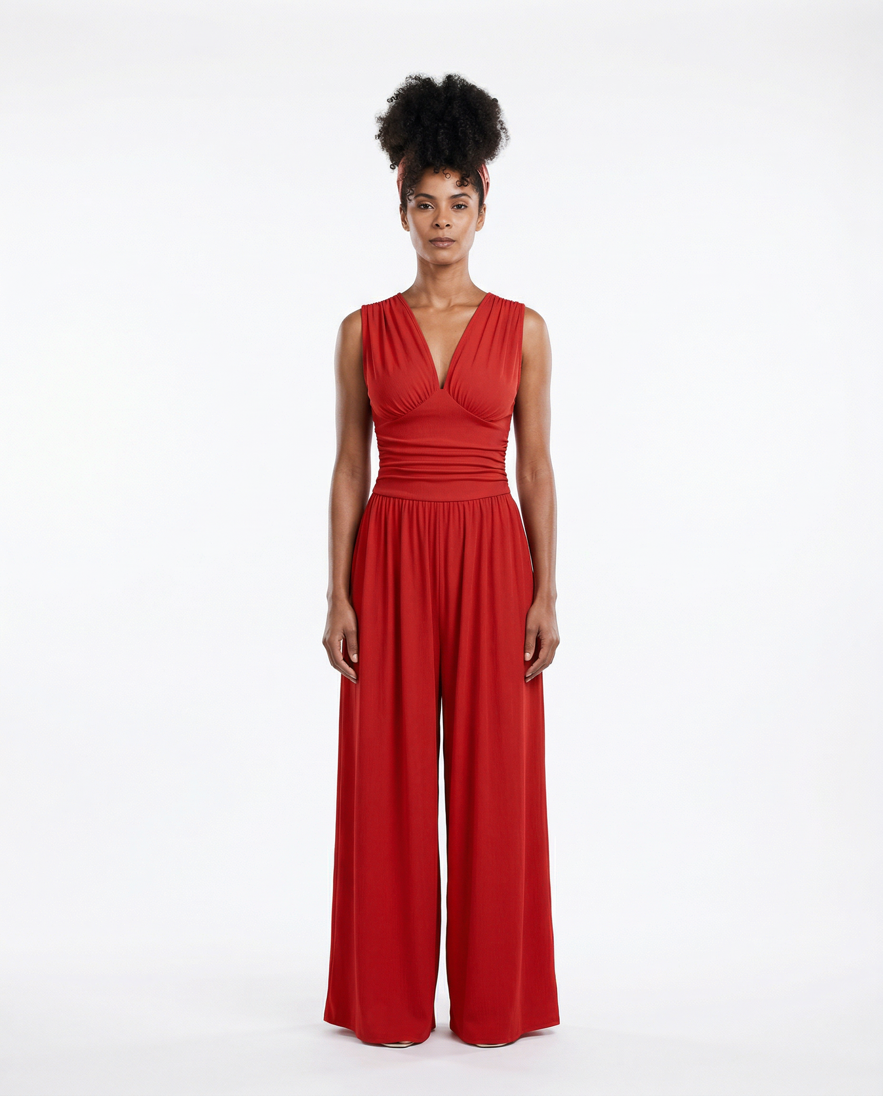 Charity™ – Chic Sleeveless Wide-Leg Jumpsuit