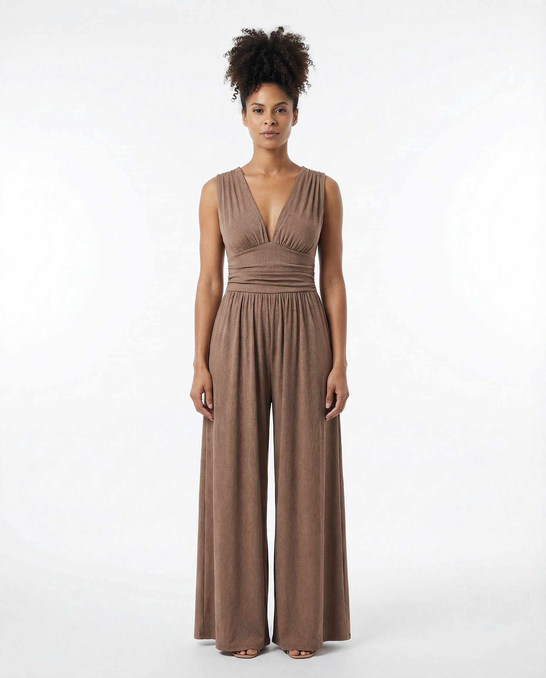 Charity™ – Chic Sleeveless Wide-Leg Jumpsuit