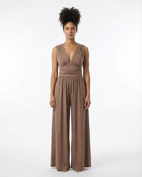 Charity™ – Chic Sleeveless Wide-Leg Jumpsuit