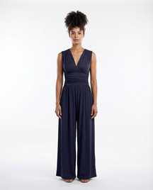 Charity™ – Chic Sleeveless Wide-Leg Jumpsuit