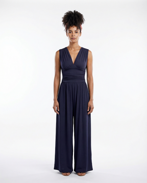 Charity™ – Chic Sleeveless Wide-Leg Jumpsuit