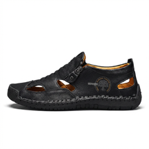 ZipStride — Hand-Stitched Leather Sandal with Ventilation