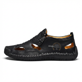 ZipStride — Hand-Stitched Leather Sandal with Ventilation