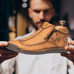 Hudson — Hand-Stitched Leather Ankle Boots