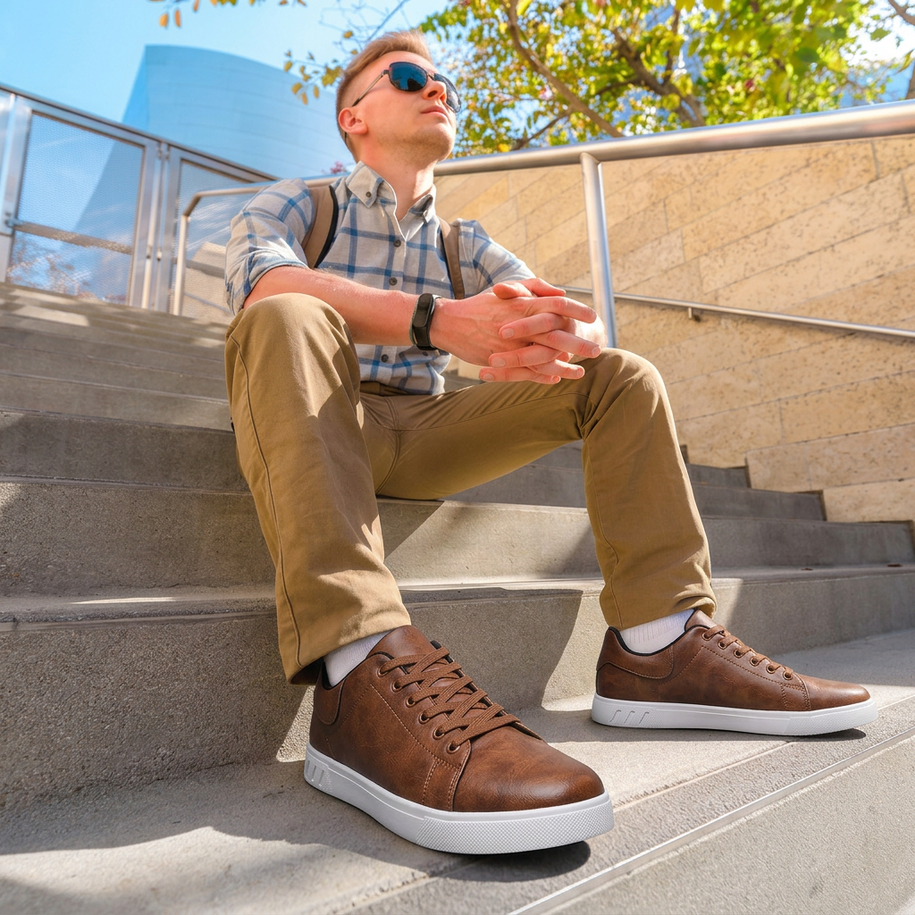 Jovan™ – Stylish Smart Casual Leather Sneakers