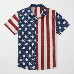 FreedomFlora – American Flag Tropical Shirt