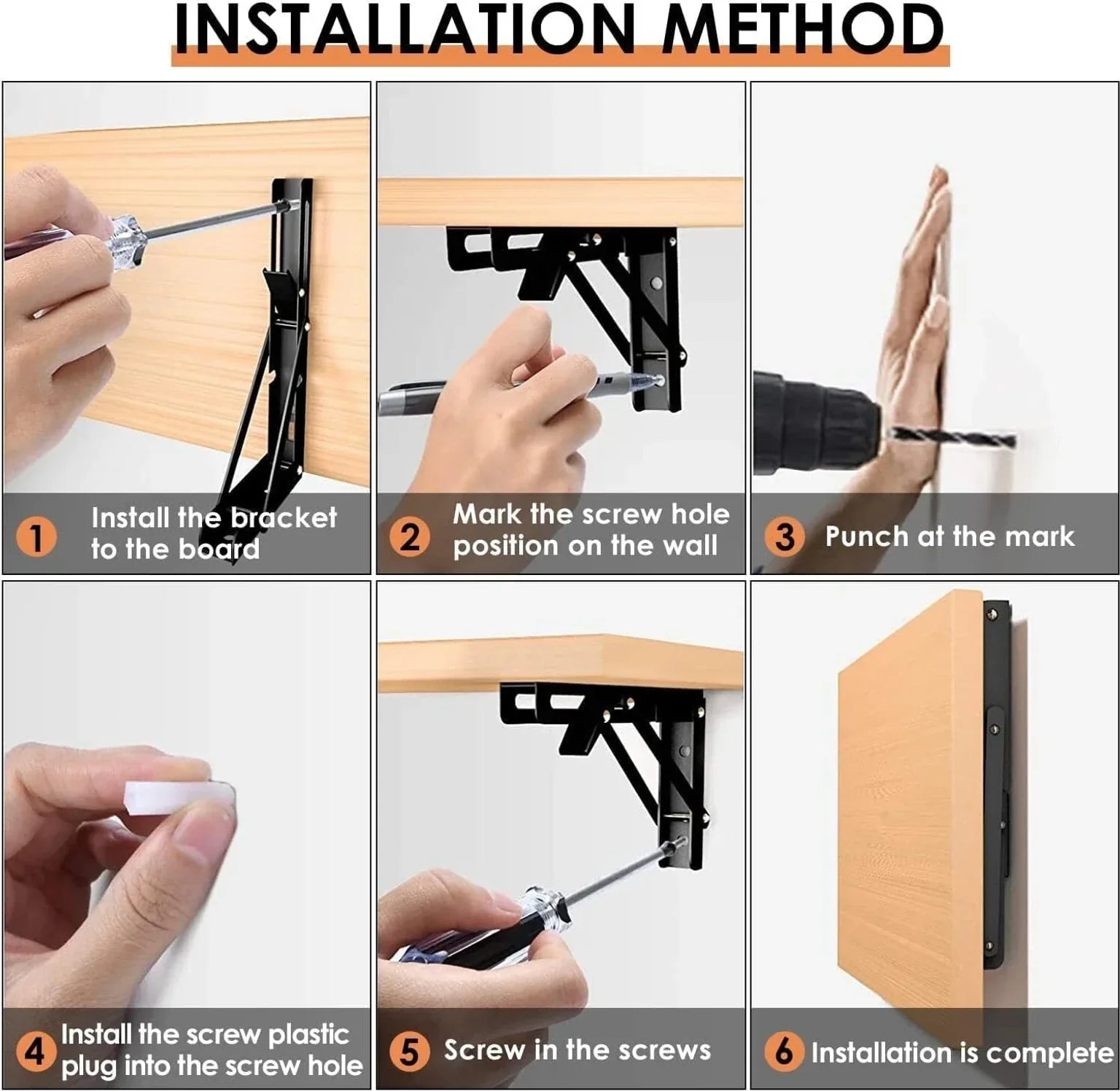 SpaceLift – Heavy Duty Folding Shelf Brackets