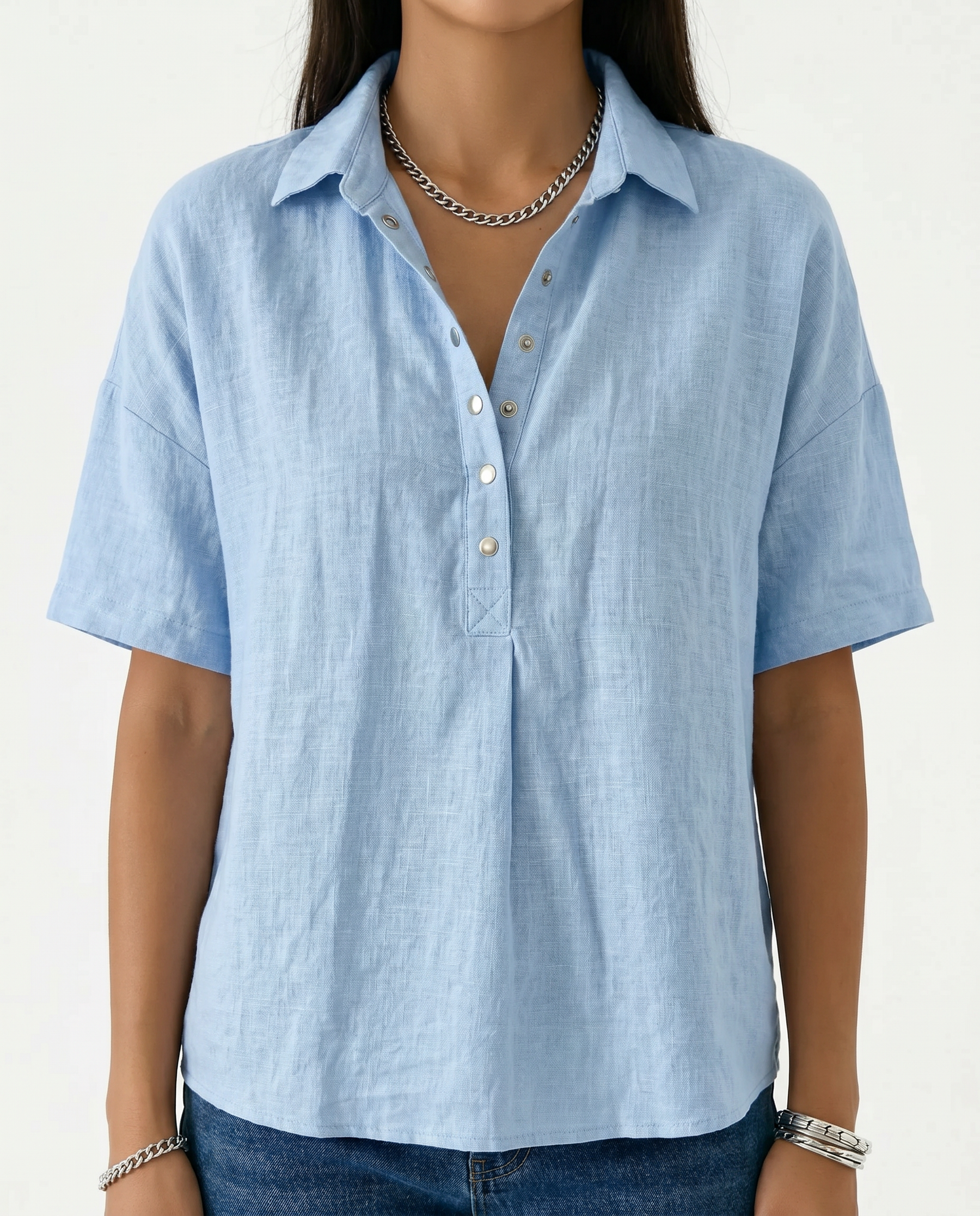 Malin — Linen Relaxed Fit Shirt with Classic Collar