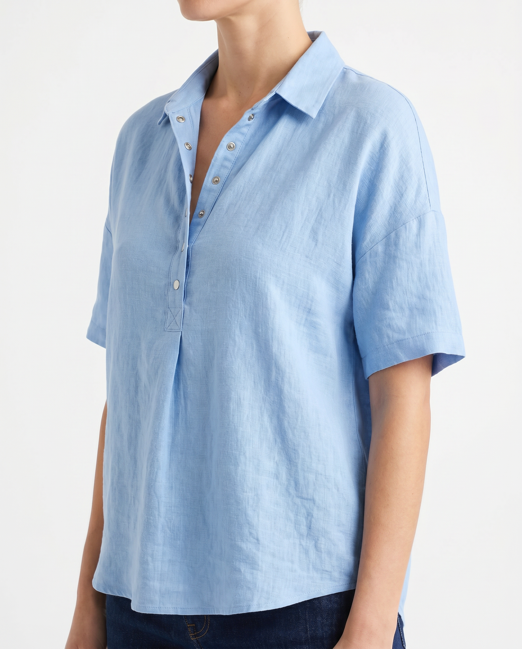 Malin — Linen Relaxed Fit Shirt with Classic Collar