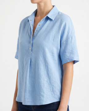 Malin — Linen Relaxed Fit Shirt with Classic Collar